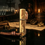 Authentic Zippo Vintage Pirate Skull Brass Edition