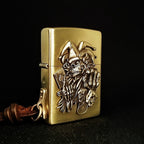 Authentic Zippo Gothic Jester Skull Brass Edition