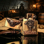 Authentic Zippo Vintage Pirate Skull Brass Edition