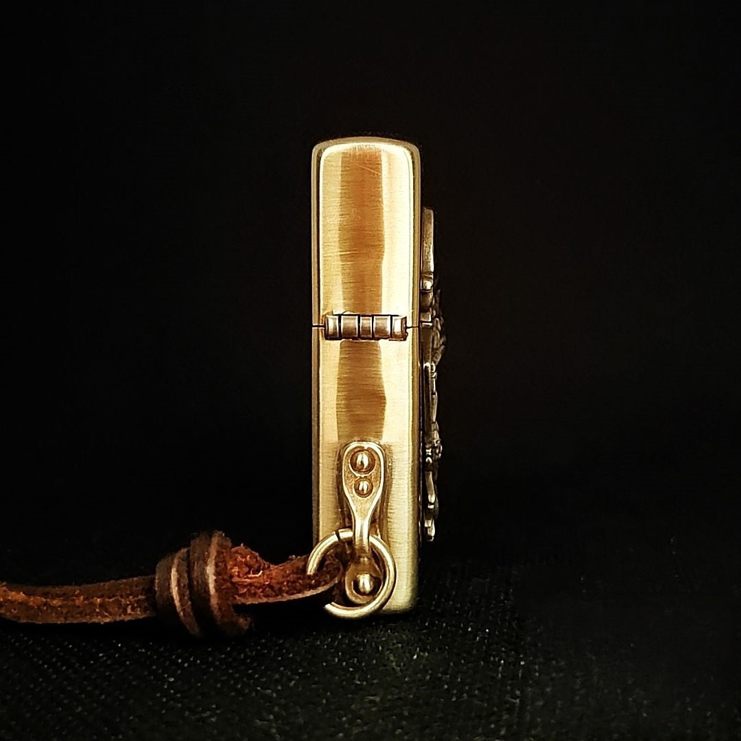 Authentic Zippo Gothic Jester Skull Brass Edition