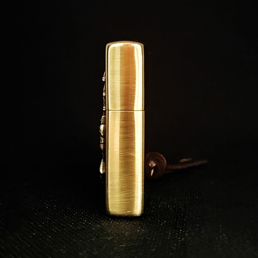 Authentic Zippo Gothic Jester Skull Brass Edition