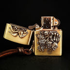 Authentic Zippo Gothic Jester Skull Brass Edition