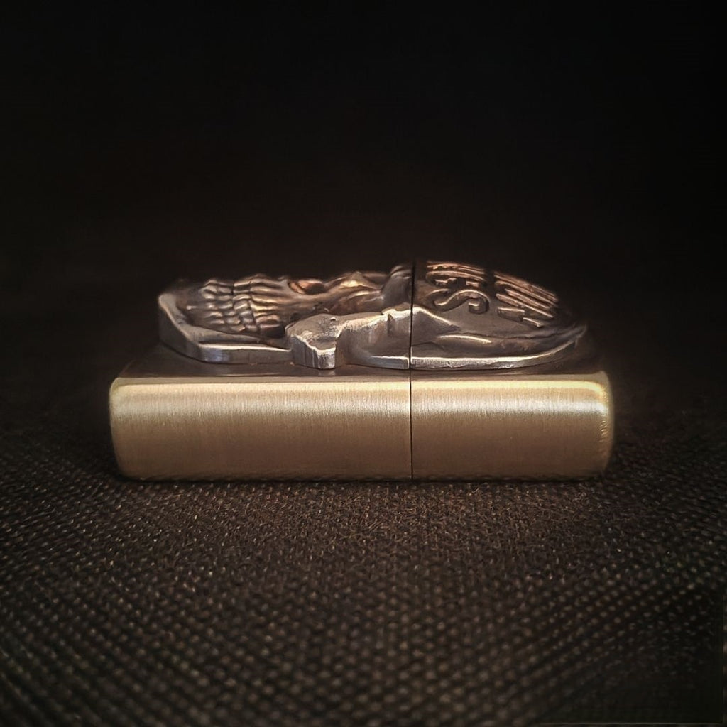 Authentic Zippo Demon Wings Skull Brass Edition