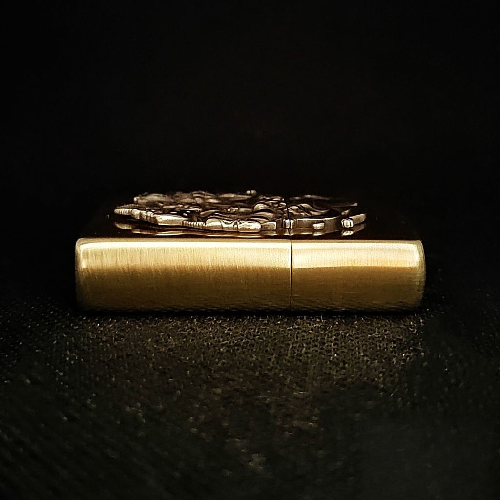 Authentic Zippo Gothic Jester Skull Brass Edition