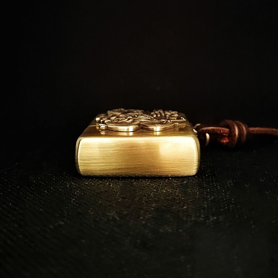 Authentic Zippo Gothic Jester Skull Brass Edition