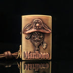 Authentic Zippo Vintage Pirate Skull Brass Edition