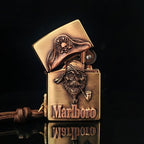Authentic Zippo Vintage Pirate Skull Brass Edition