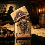 Authentic Zippo Vintage Pirate Skull Brass Edition