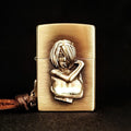 Authentic Zippo Vintage Brass Edition – Elegant Lady Relief Art Lighter