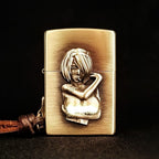 Authentic Zippo Vintage Brass Edition – Elegant Lady Relief Art Lighter