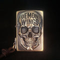 Authentic Zippo Demon Wings Skull Brass Edition