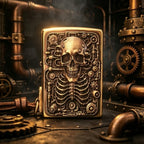 Authentic Zippo Steampunk Skull Brass Edition