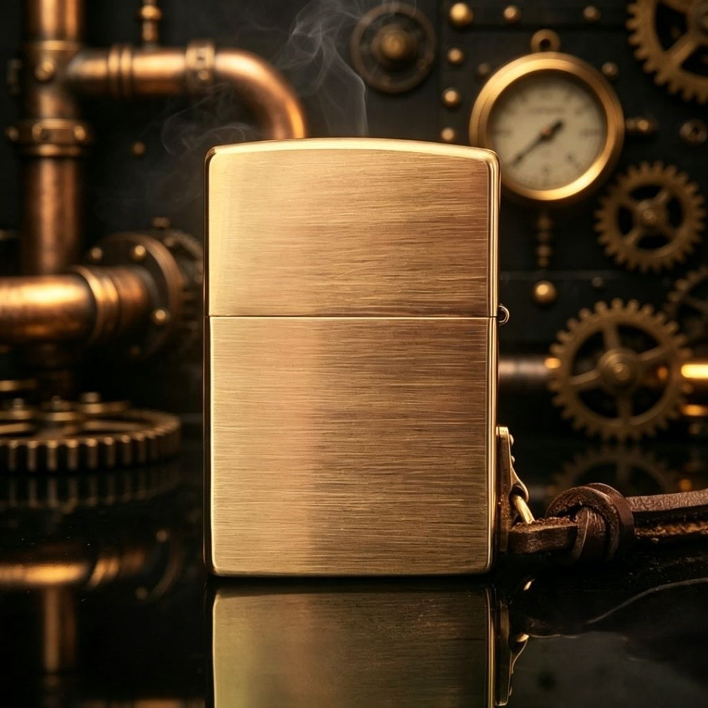 Authentic Zippo Steampunk Skull Brass Edition