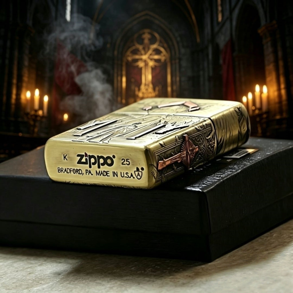 Authentic Zippo Gothic Angel Brass Edition